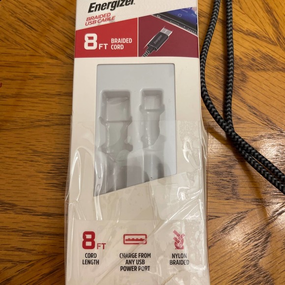 Energizer braided micro USB Cable 8ft NWOT - Picture 4 of 4